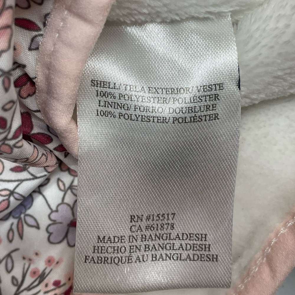 Penelope Mack Pink Floral Baby Hoodie Size: 12 months - Picture 7 of 8